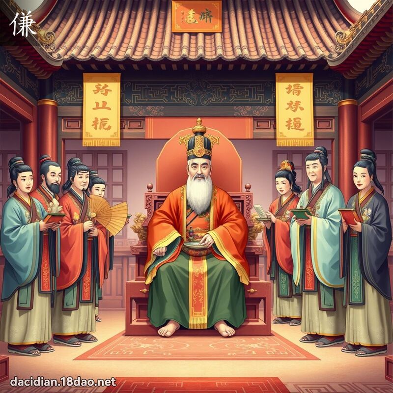 傔 - 國語大辭典配圖