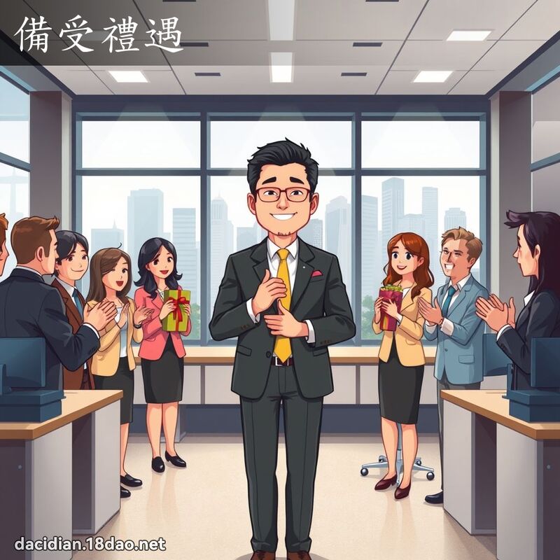 備受禮遇 - 國語大辭典配圖