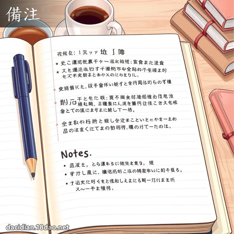 备注 - 国语大辞典配图