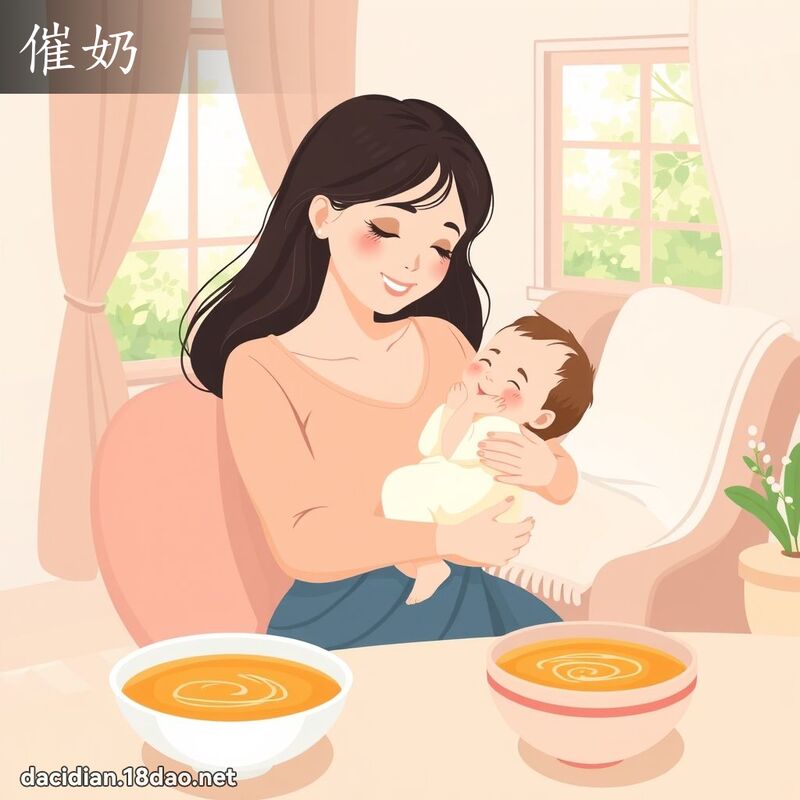 催奶 - 国语大辞典配图