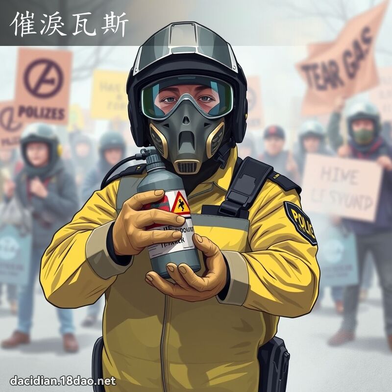 催淚瓦斯 - 國語大辭典配圖