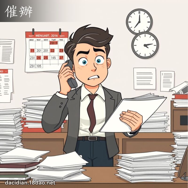催辦 - 國語大辭典配圖
