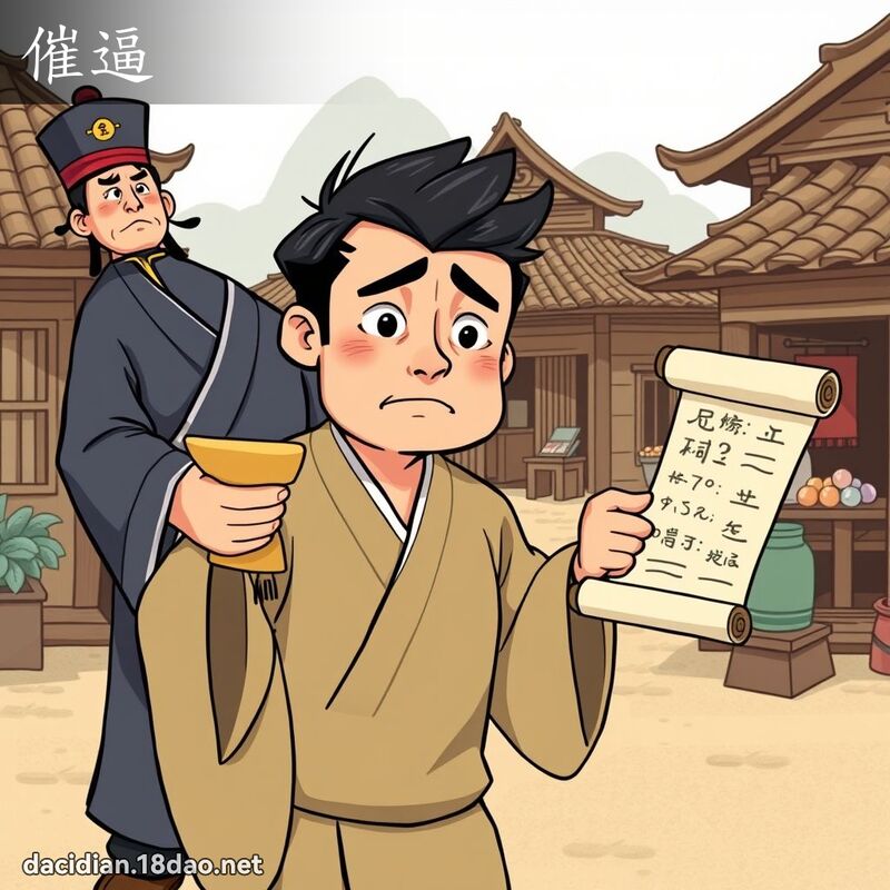 催逼 - 国语大辞典配图