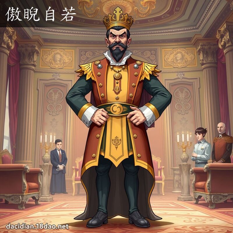 傲睨自若 - 國語大辭典配圖