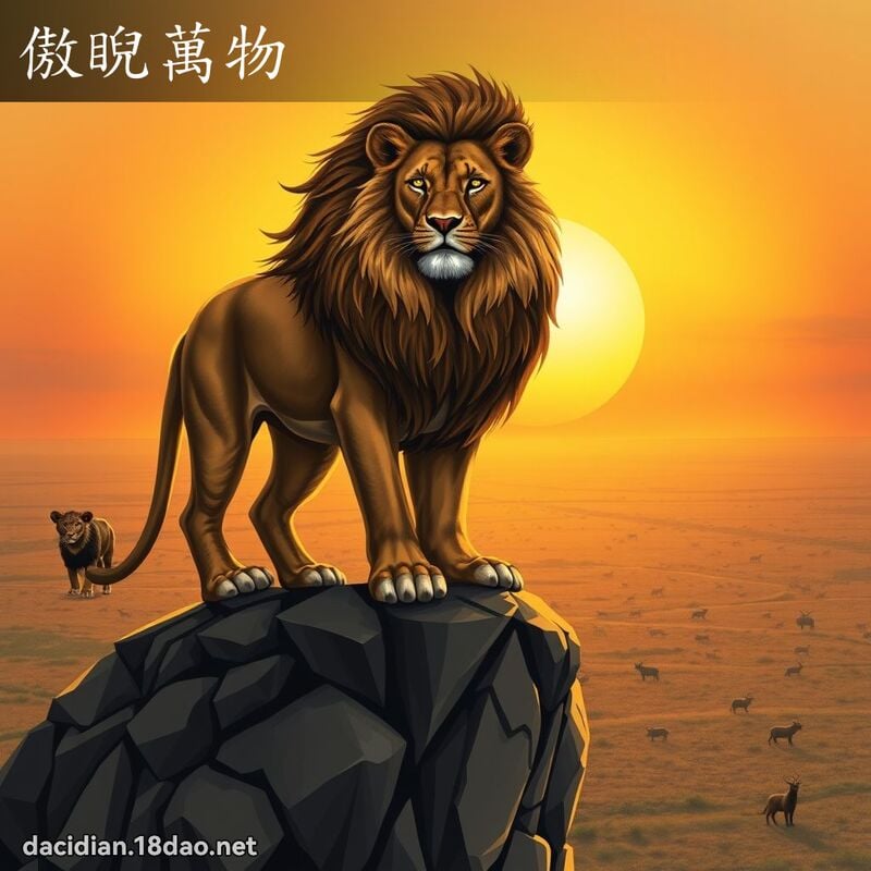 傲睨万物 - 国语大辞典配图
