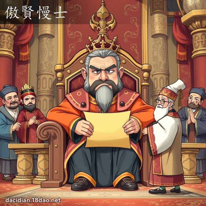 傲贤慢士 - 国语大辞典配图