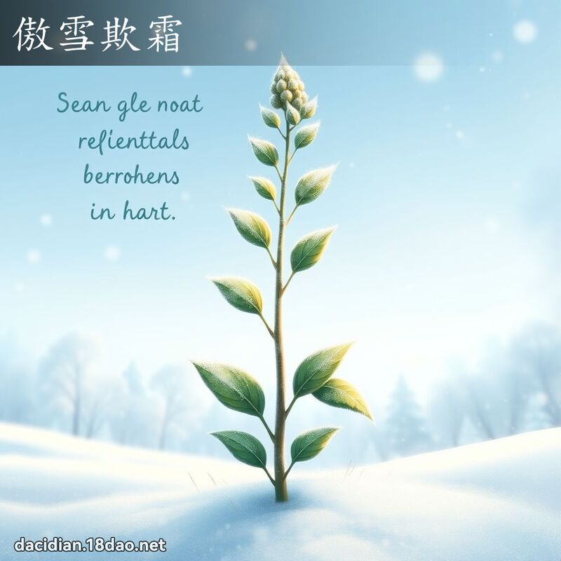 傲雪欺霜 - 国语大辞典配图