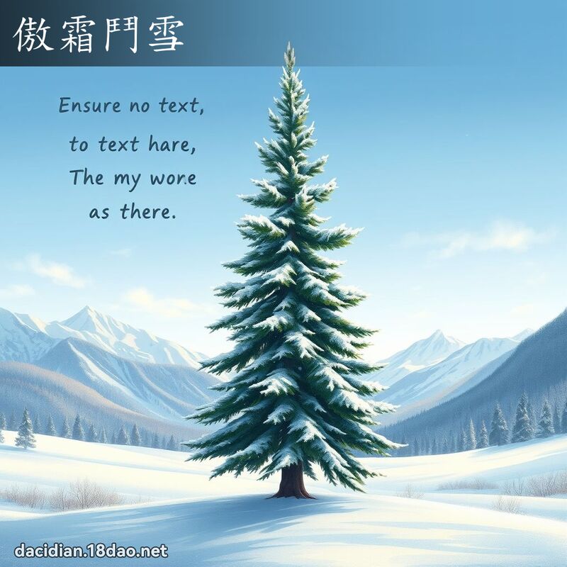 傲霜鬥雪 - 國語大辭典配圖