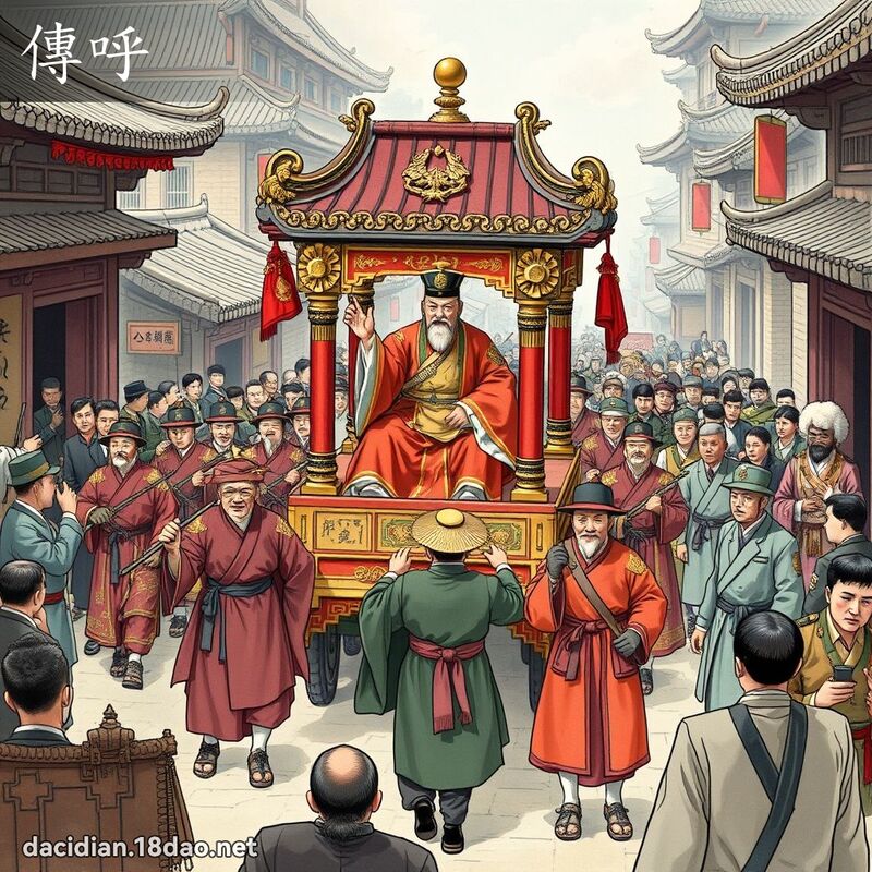 傳呼 - 國語大辭典配圖