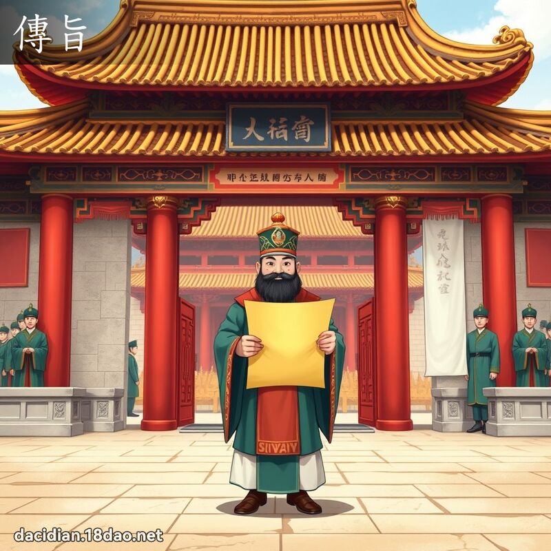 傳旨 - 國語大辭典配圖