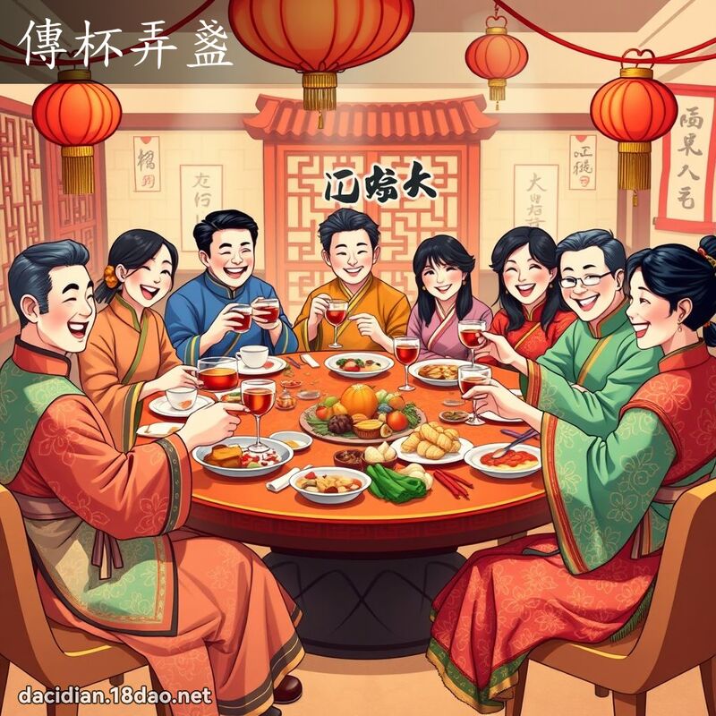傳杯弄盞 - 國語大辭典配圖