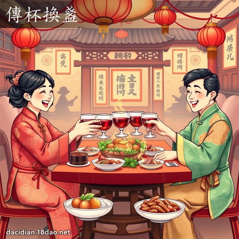 傳杯換盞 - 國語大辭典配圖