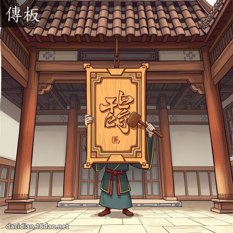傳板 - 國語大辭典配圖