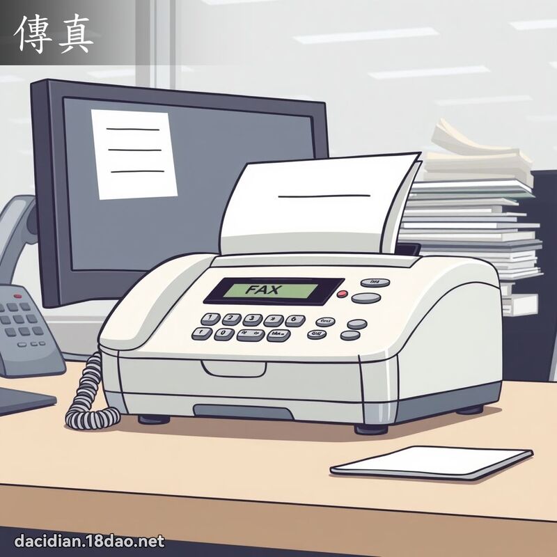 传真 - 国语大辞典配图