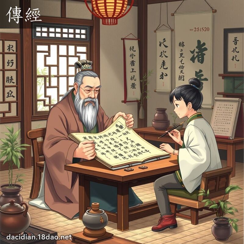 傳經 - 國語大辭典配圖