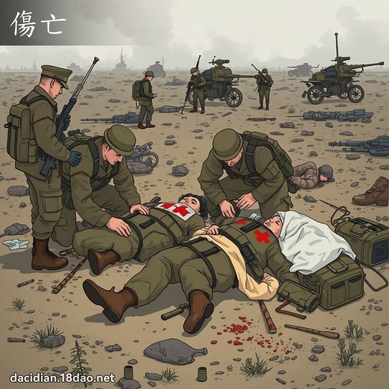 傷亡 - 國語大辭典配圖