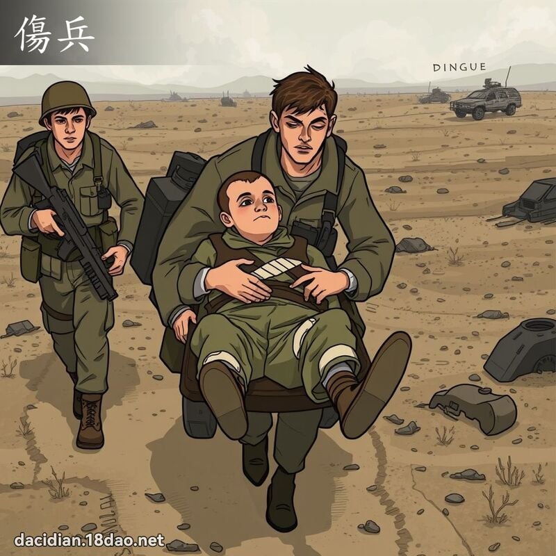 傷兵 - 國語大辭典配圖