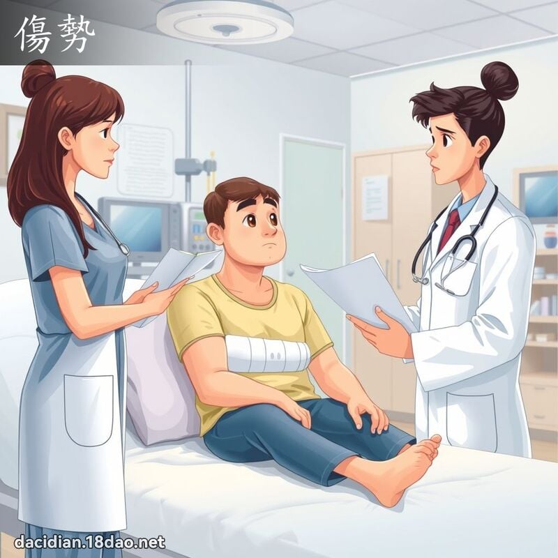 伤势 - 国语大辞典配图