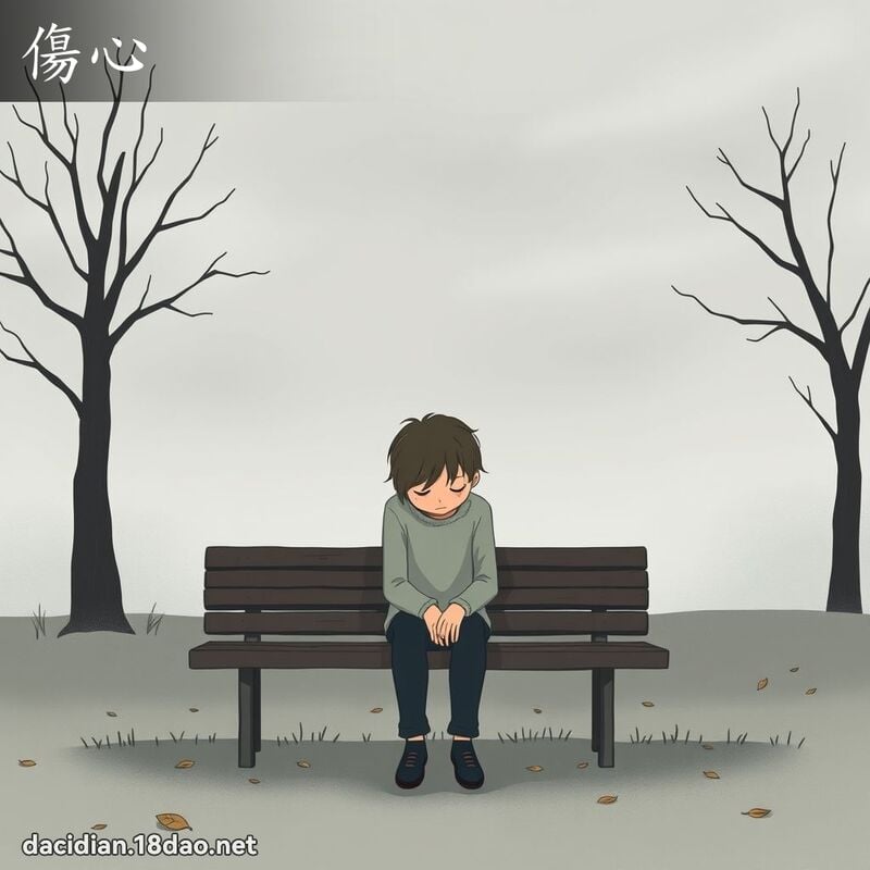 伤心 - 国语大辞典配图