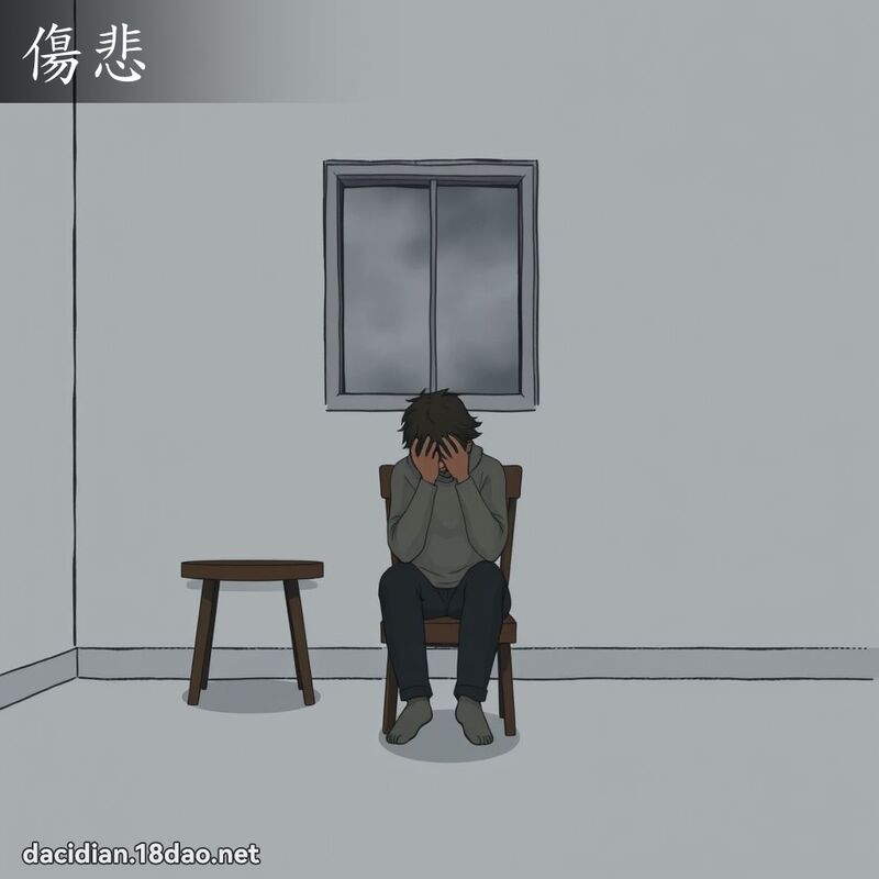 傷悲 - 國語大辭典配圖