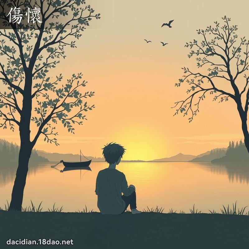 傷懷 - 國語大辭典配圖