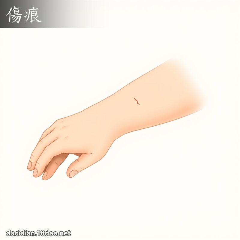 傷痕 - 國語大辭典配圖