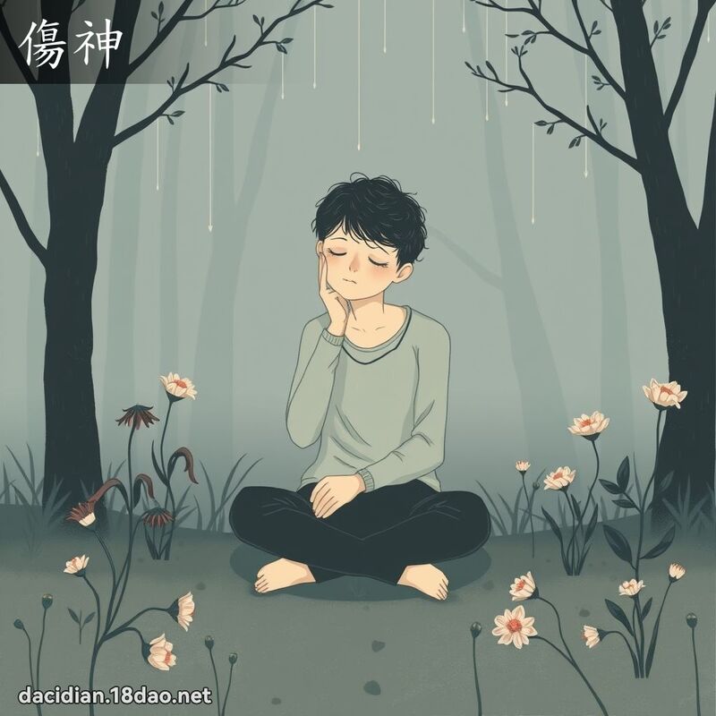 傷神 - 國語大辭典配圖
