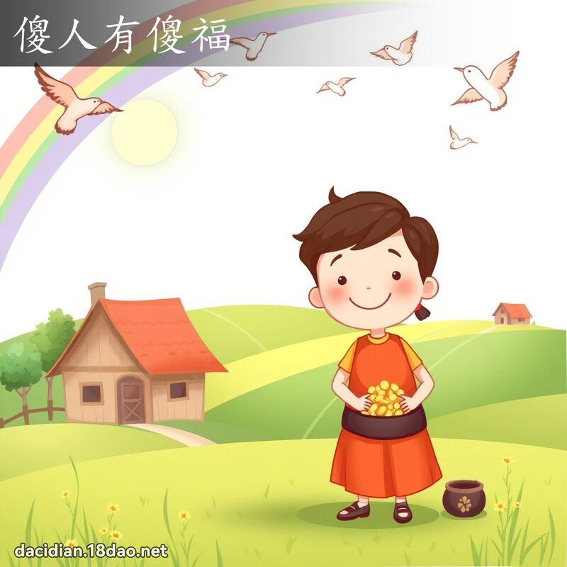 傻人有傻福 - 国语大辞典配图