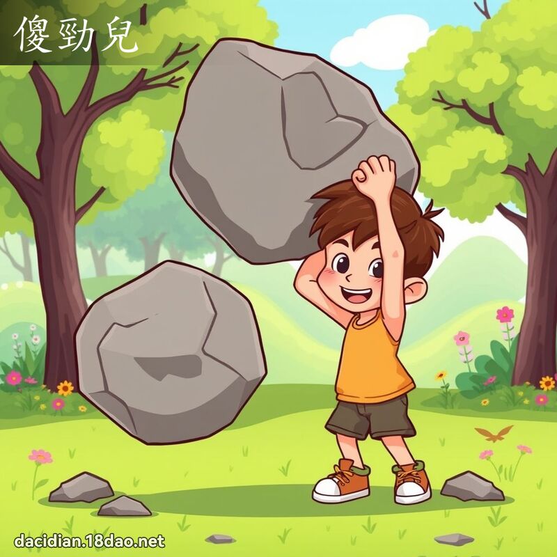 傻劲儿 - 国语大辞典配图
