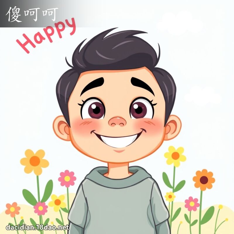 傻呵呵 - 國語大辭典配圖