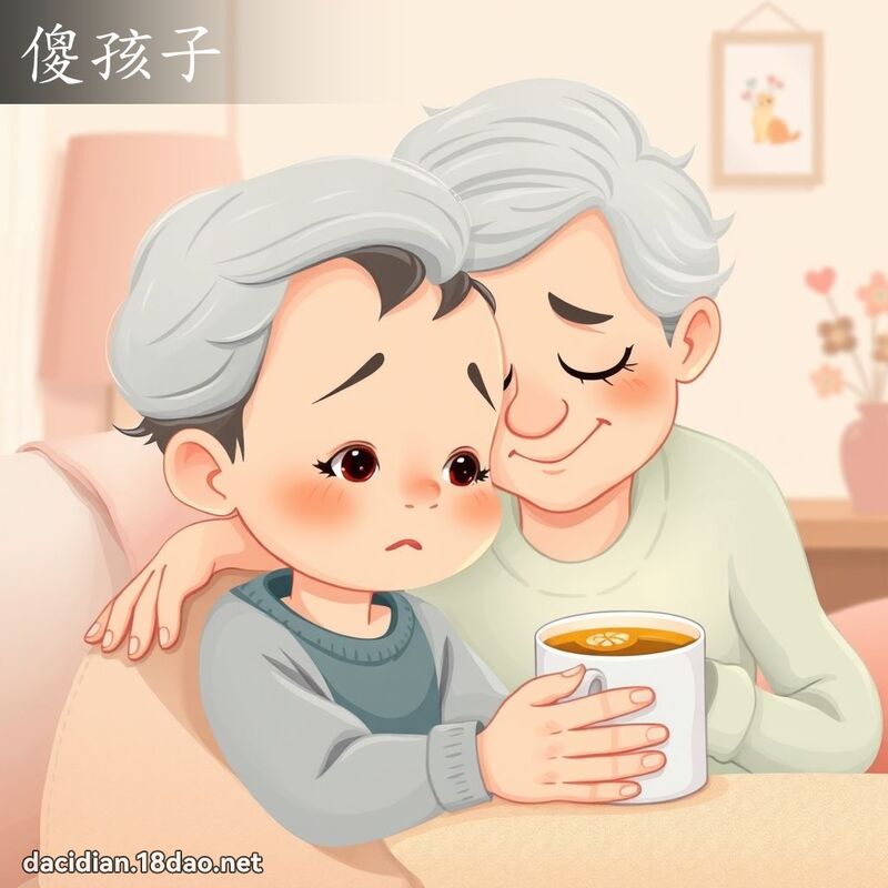 傻孩子 - 國語大辭典配圖