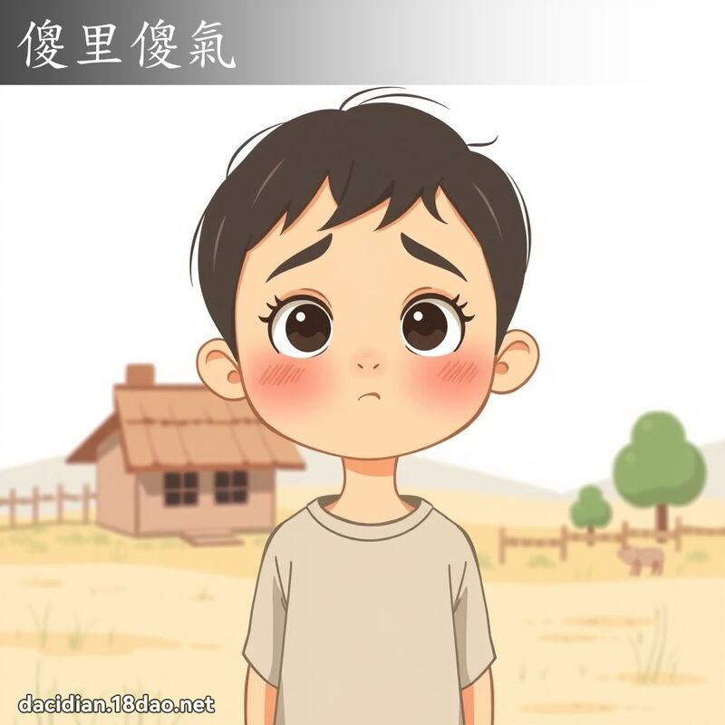 傻里傻氣 - 國語大辭典配圖
