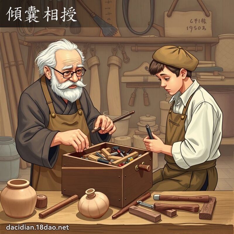 倾囊相授 - 国语大辞典配图