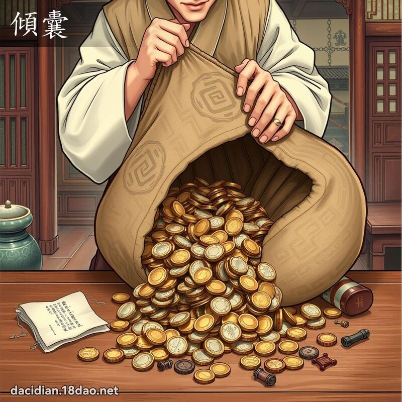 傾囊 - 國語大辭典配圖