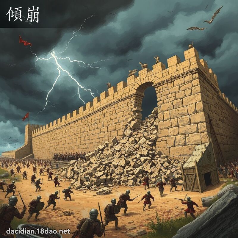 倾崩 - 国语大辞典配图