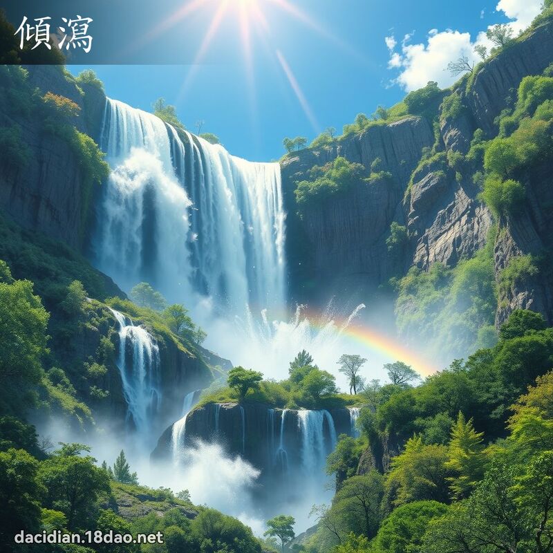 傾瀉 - 國語大辭典配圖