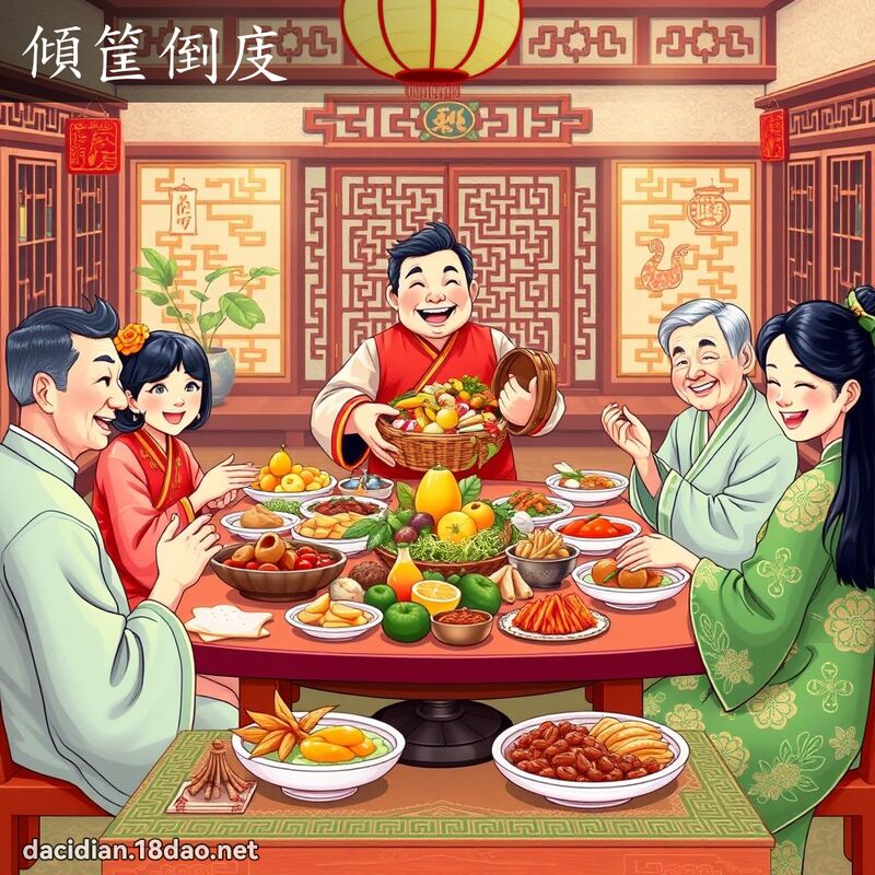 傾筐倒庋 - 國語大辭典配圖