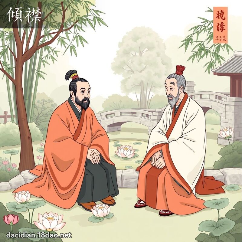 傾襟 - 國語大辭典配圖