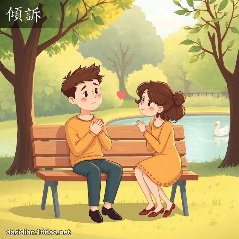 倾诉 - 国语大辞典配图