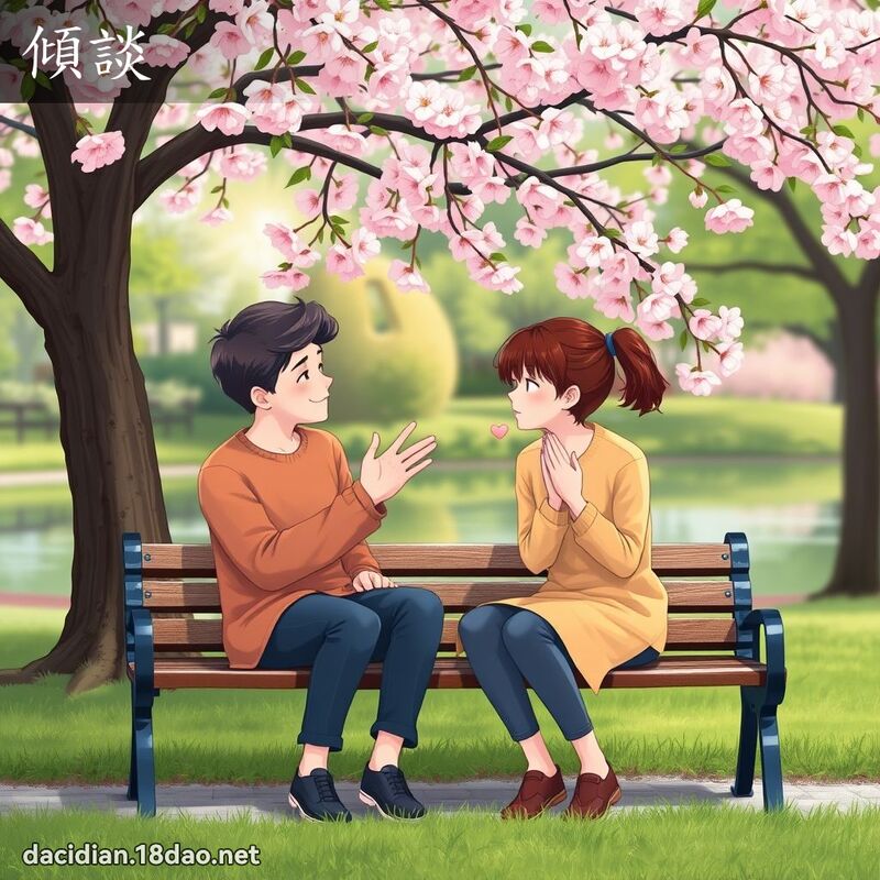 倾谈 - 国语大辞典配图