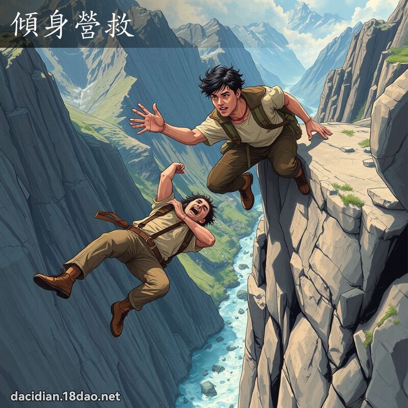 傾身營救 - 國語大辭典配圖