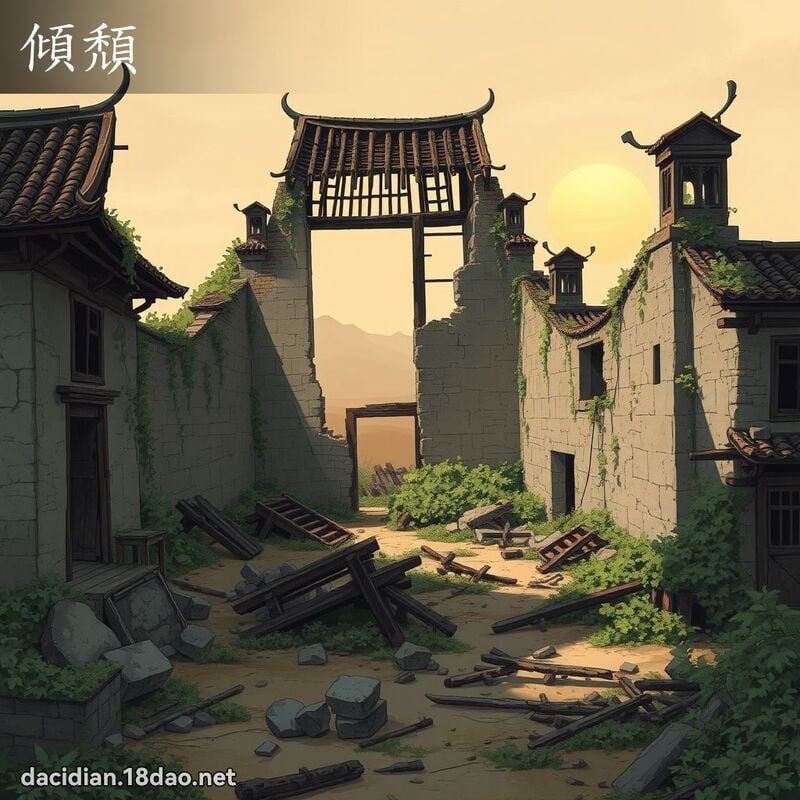 傾頹 - 國語大辭典配圖