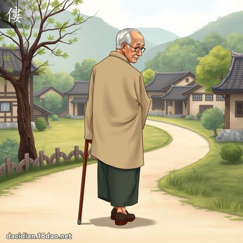 僂 - 国语大辞典配图