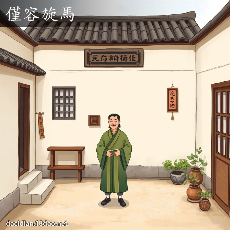 仅容旋马 - 国语大辞典配图
