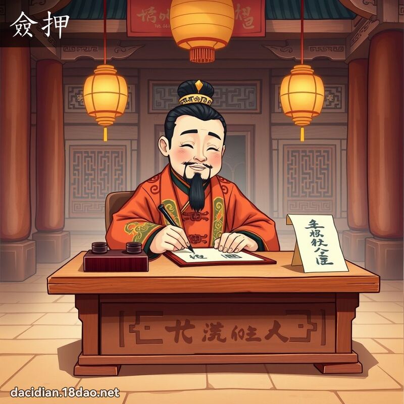 僉押 - 国语大辞典配图