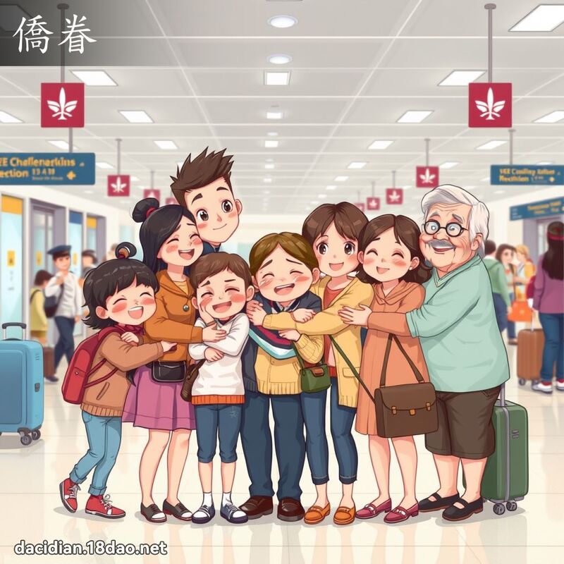侨眷 - 国语大辞典配图