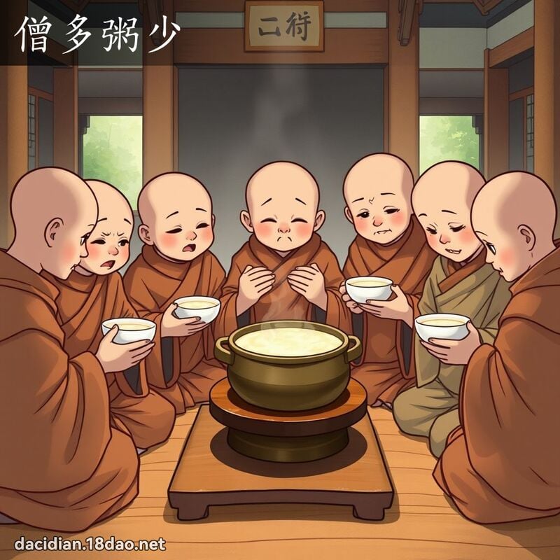 僧多粥少 - 國語大辭典配圖