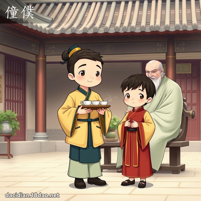 僮僕 - 國語大辭典配圖