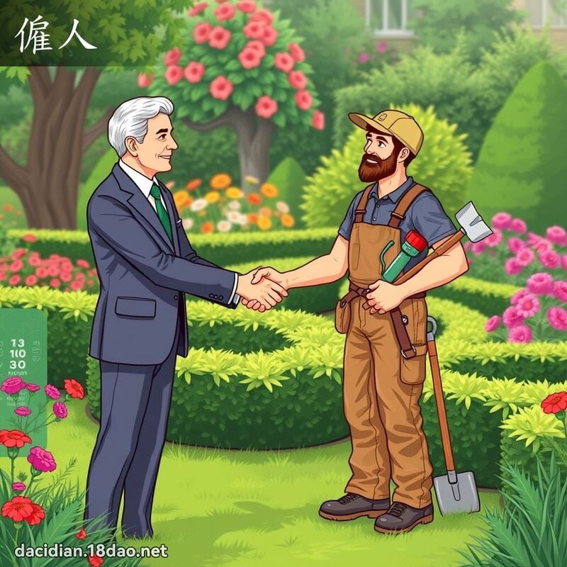 僱人 - 国语大辞典配图