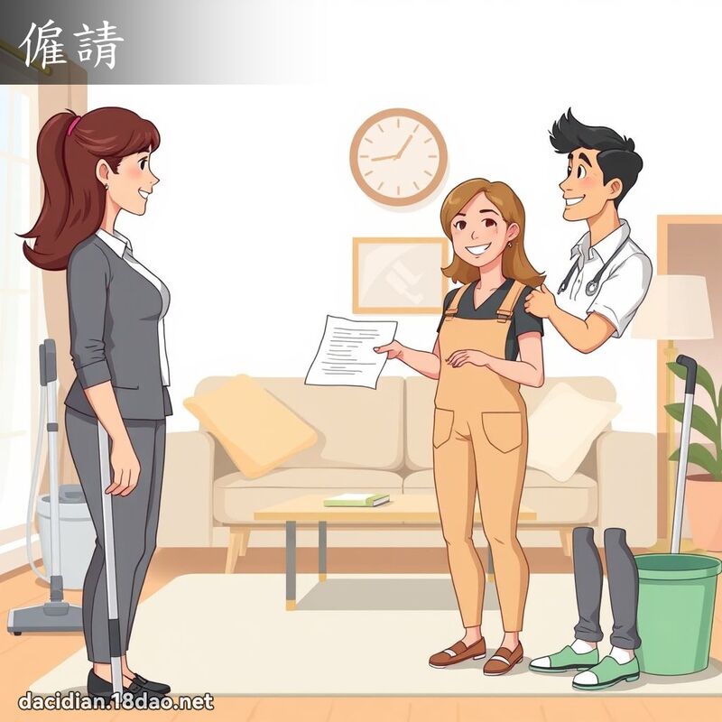 僱請 - 國語大辭典配圖